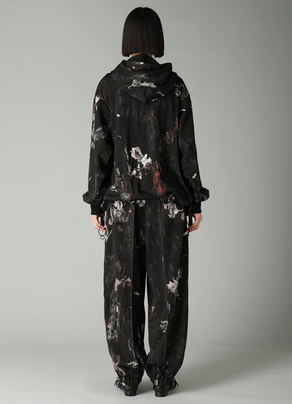 LACE FLOWER PT HIGHNECK HOODY