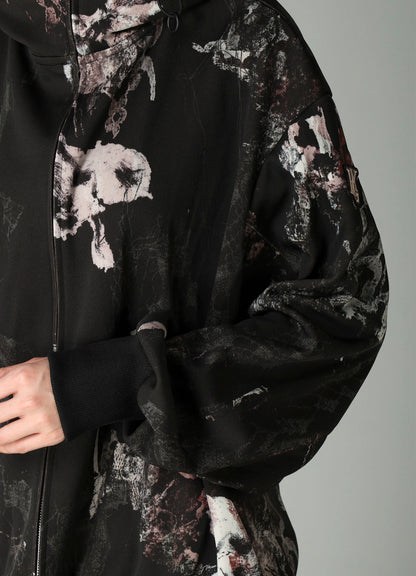 LACE FLOWER PT HIGHNECK HOODY