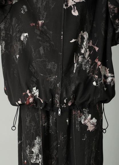 LACE FLOWER PT HIGHNECK HOODY