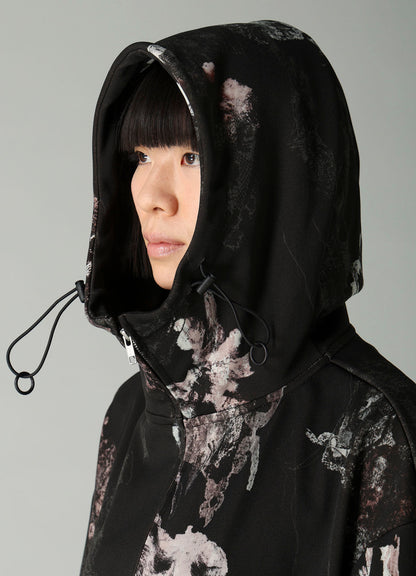 LACE FLOWER PT HIGHNECK HOODY