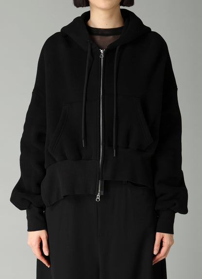 Liy/C BRUSHED FRENCH TERRY UNBALANCED HOODY