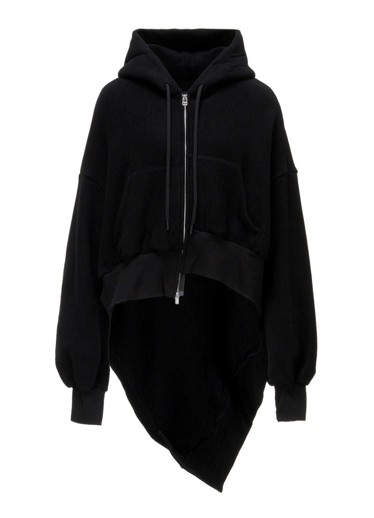 Liy/C BRUSHED FRENCH TERRY UNBALANCED HOODY