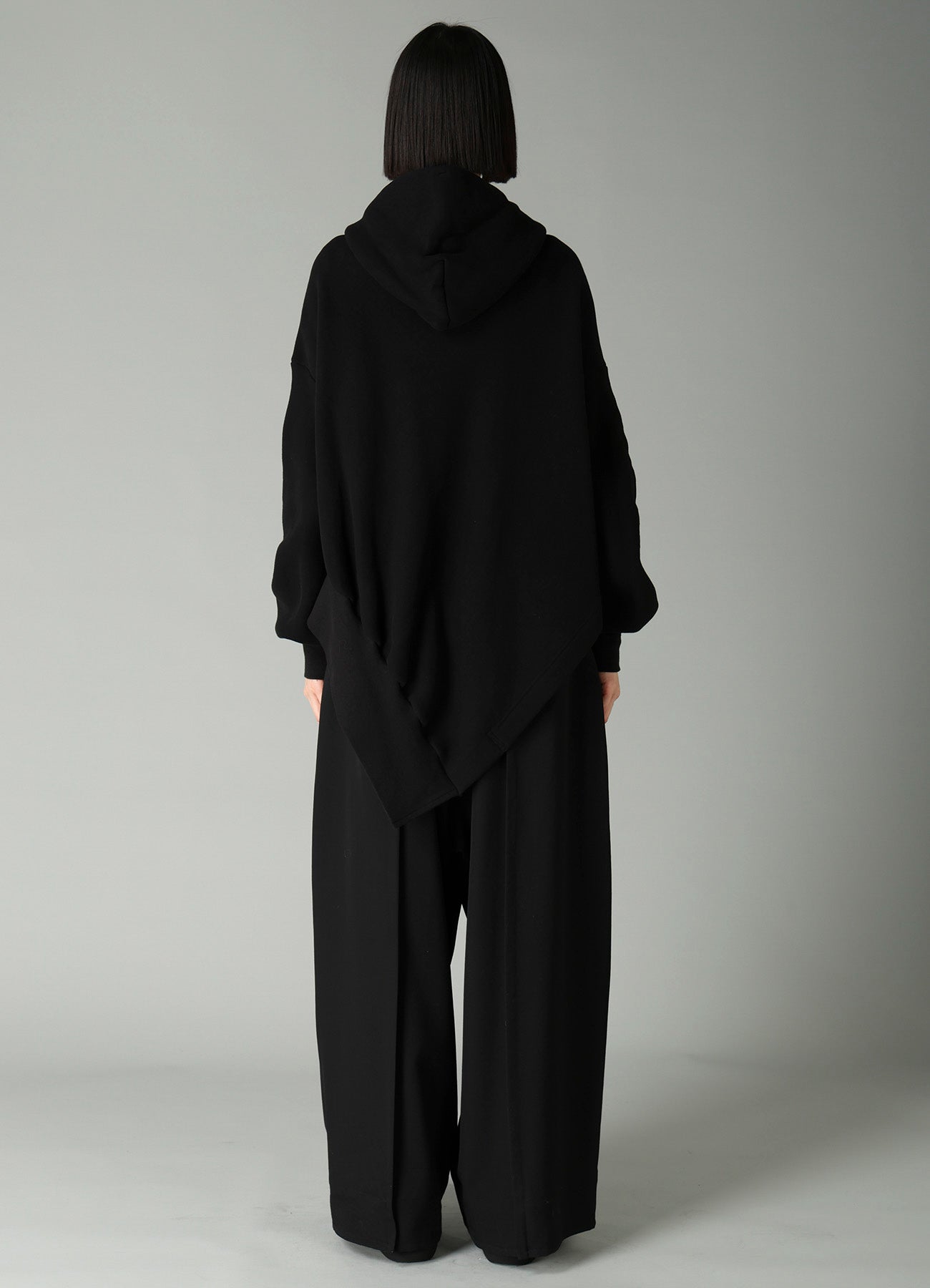 Liy/C BRUSHED FRENCH TERRY UNBALANCED HOODY