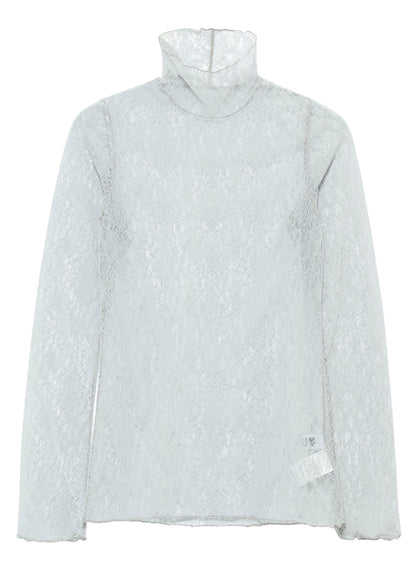 STREACH LACE TURTLENECK