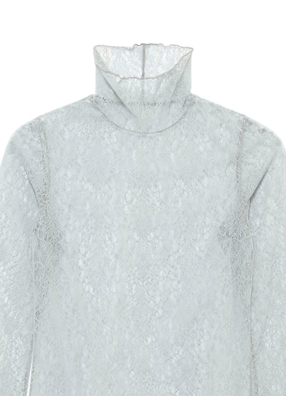 STREACH LACE TURTLENECK