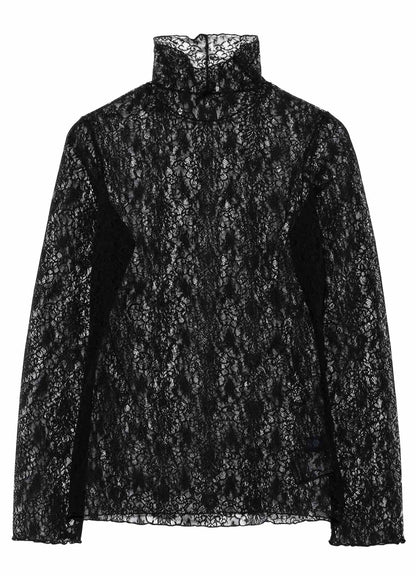 STREACH LACE TURTLENECK