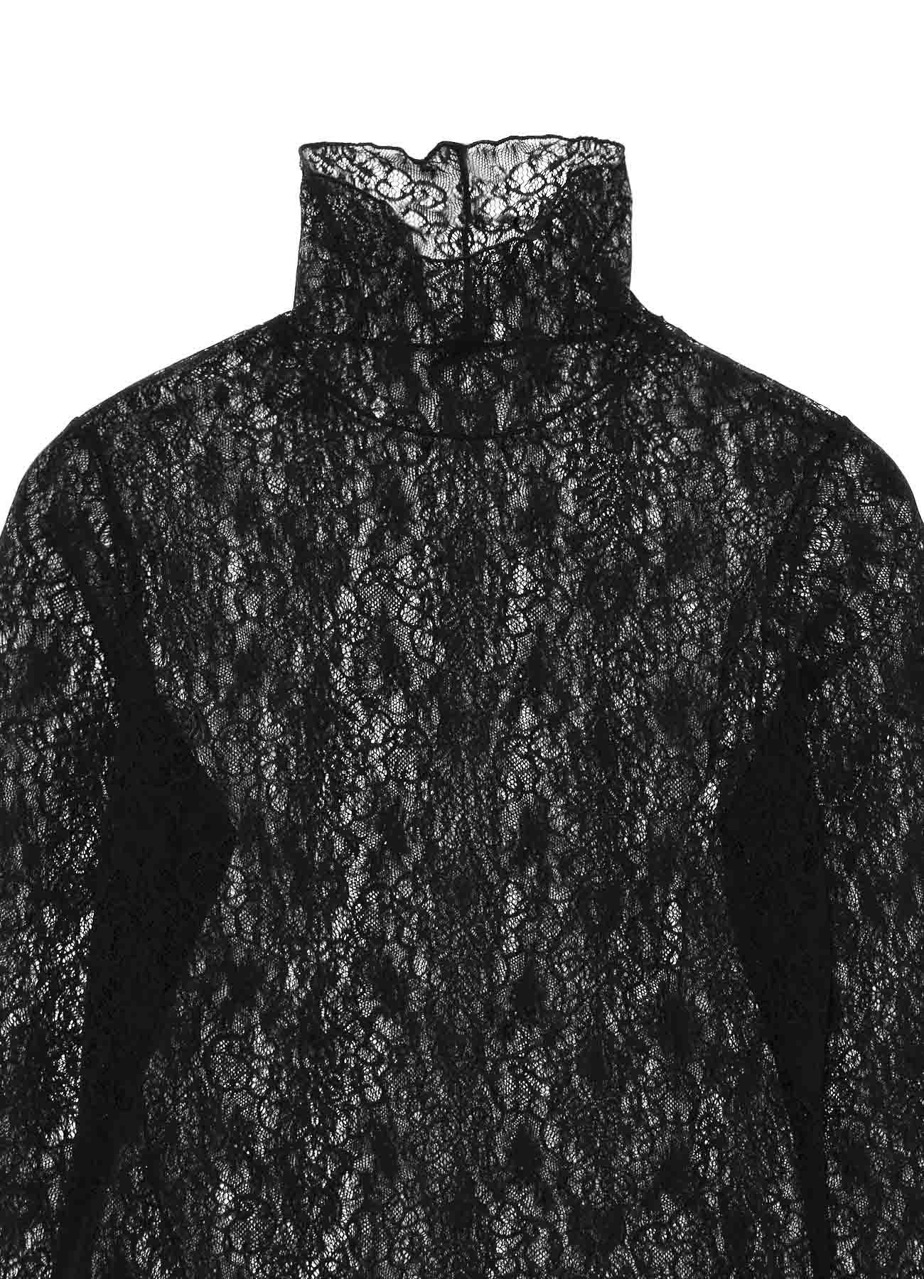 STREACH LACE TURTLENECK
