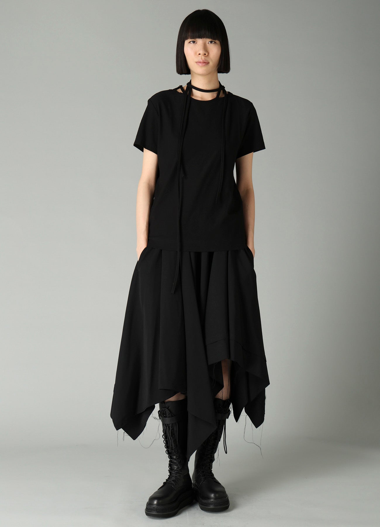 COTTON SINGLE JERSEY BINDER SHORT SLV T – THE SHOP YOHJI YAMAMOTO