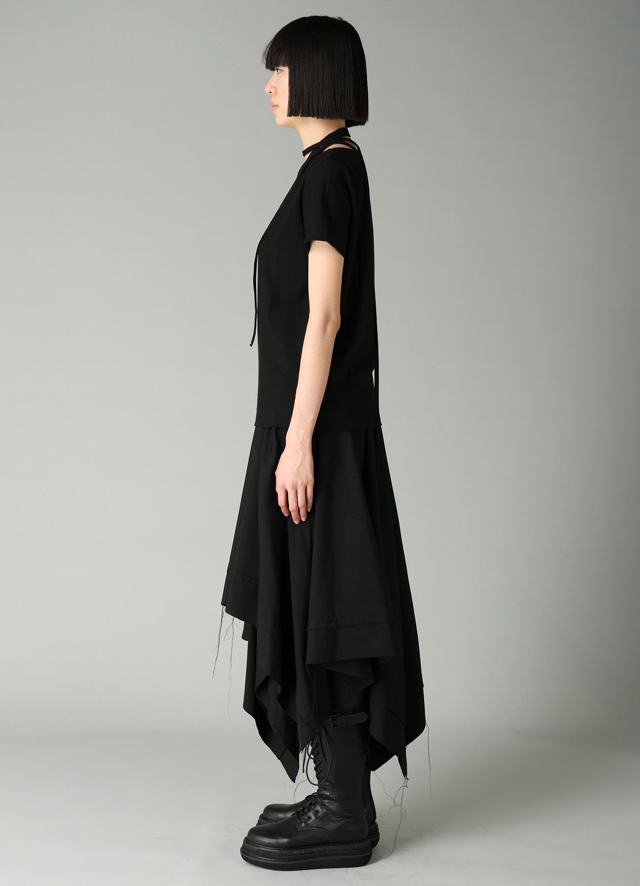 COTTON SINGLE JERSEY BINDER SHORT SLV T – THE SHOP YOHJI YAMAMOTO
