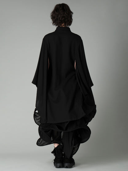 SOFT WOOL KIMONO SLEEVE BLOUSE