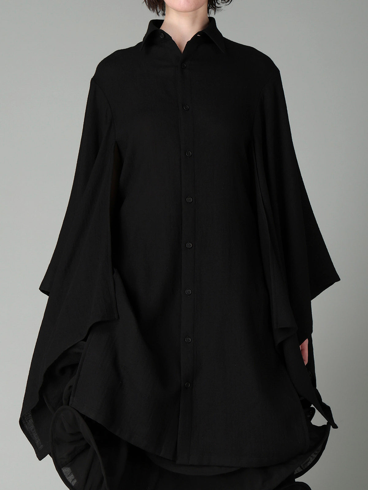 SOFT WOOL KIMONO SLEEVE BLOUSE
