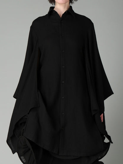 SOFT WOOL KIMONO SLEEVE BLOUSE
