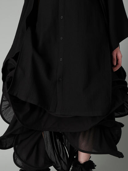 SOFT WOOL KIMONO SLEEVE BLOUSE