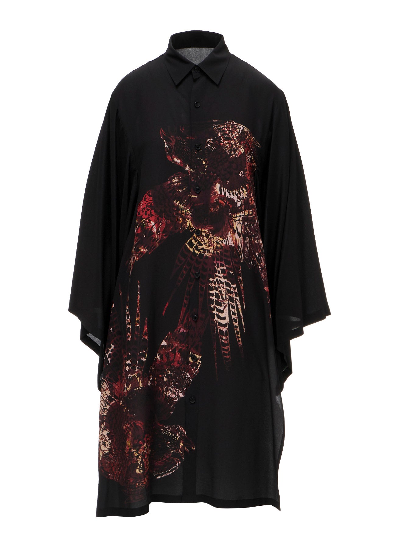 14MOMME DE CHINE PT ASYMMETRIC KIMONO BLOUSE