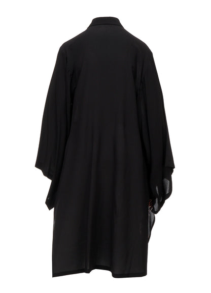 14MOMME DE CHINE PT ASYMMETRIC KIMONO BLOUSE