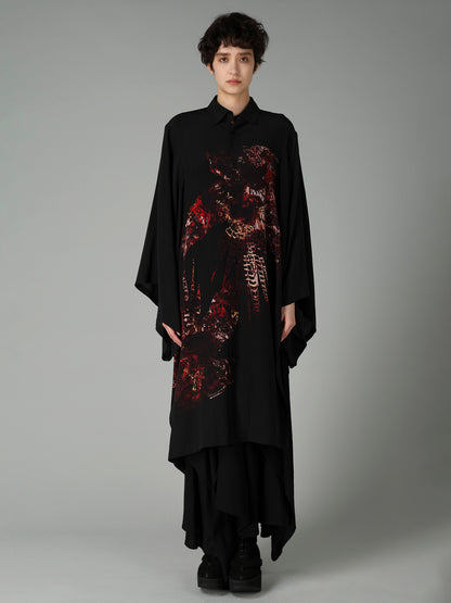 14MOMME DE CHINE PT ASYMMETRIC KIMONO BLOUSE