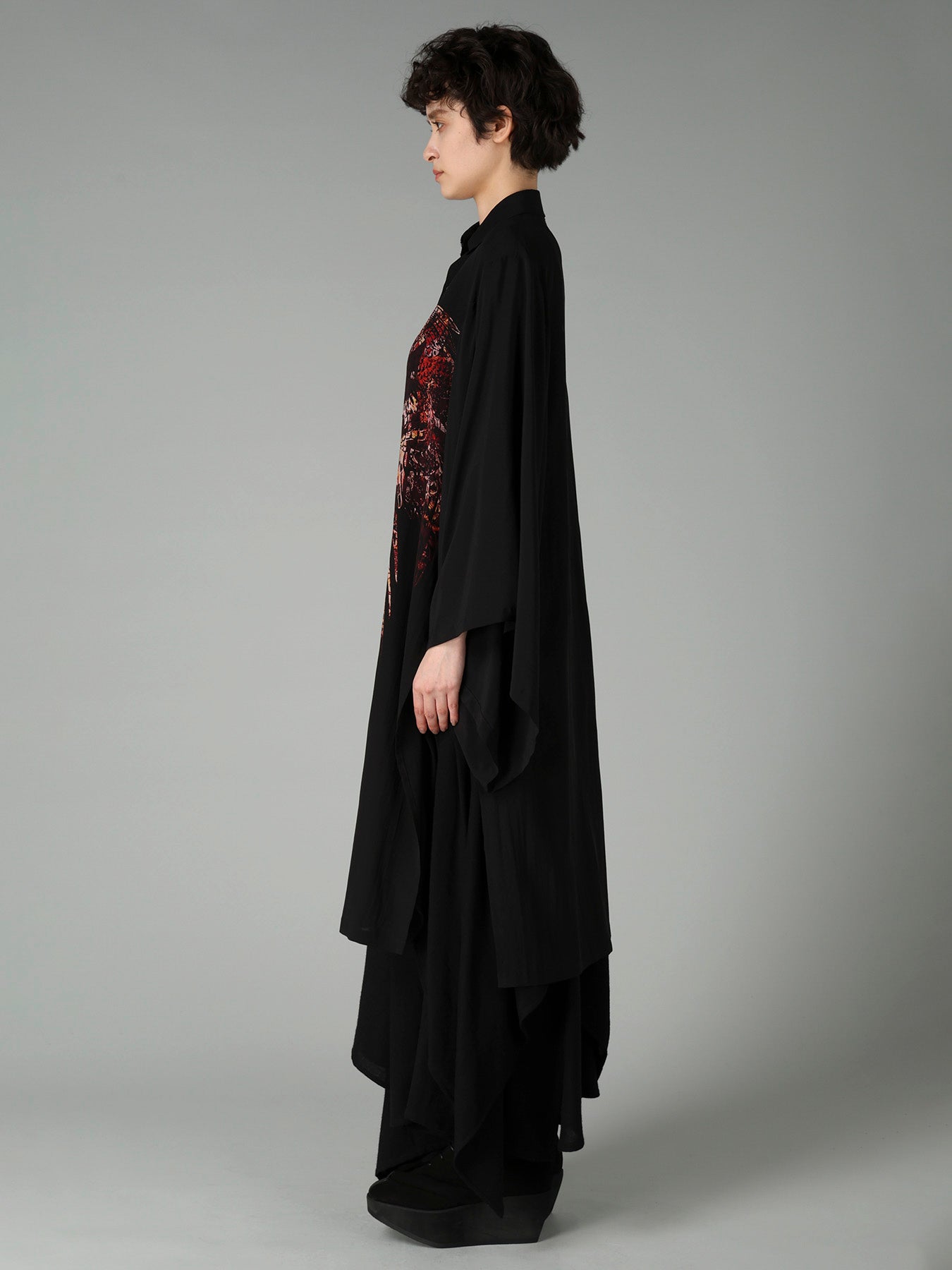 14MOMME DE CHINE PT ASYMMETRIC KIMONO BLOUSE