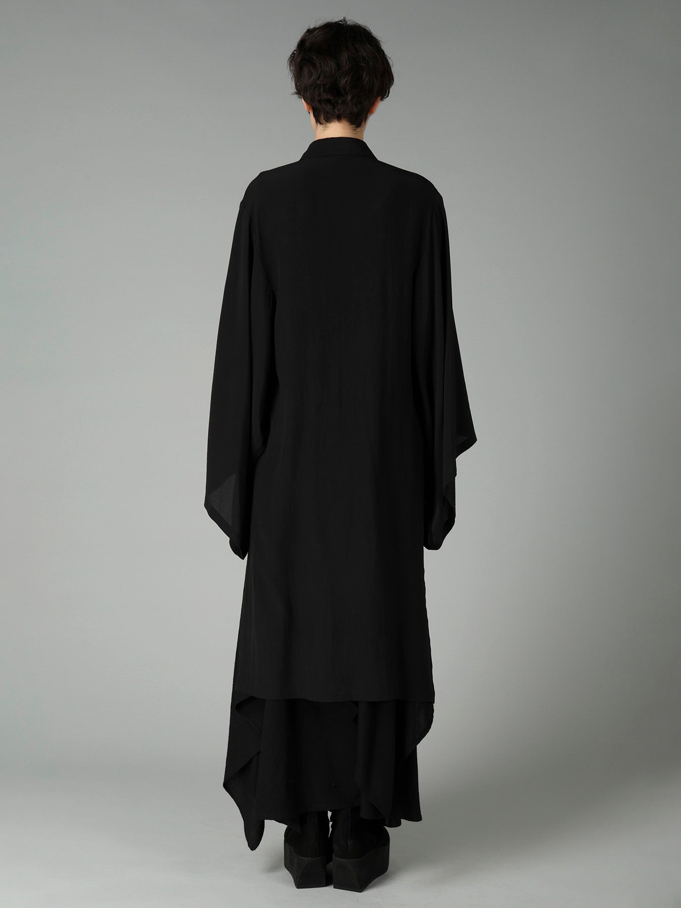 14MOMME DE CHINE PT ASYMMETRIC KIMONO BLOUSE