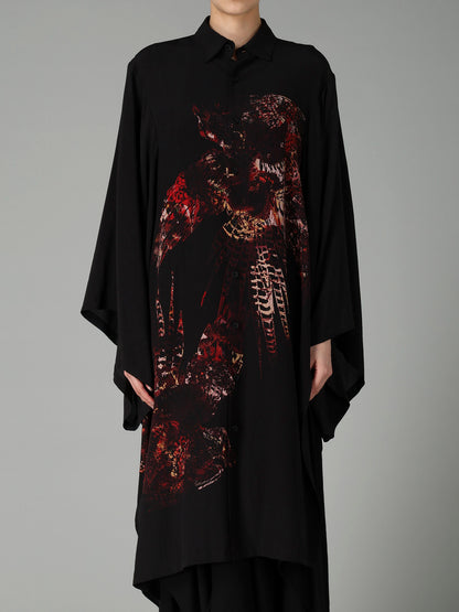 14MOMME DE CHINE PT ASYMMETRIC KIMONO BLOUSE