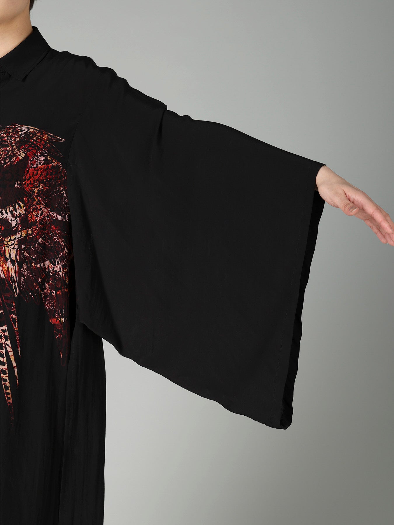 14MOMME DE CHINE PT ASYMMETRIC KIMONO BLOUSE