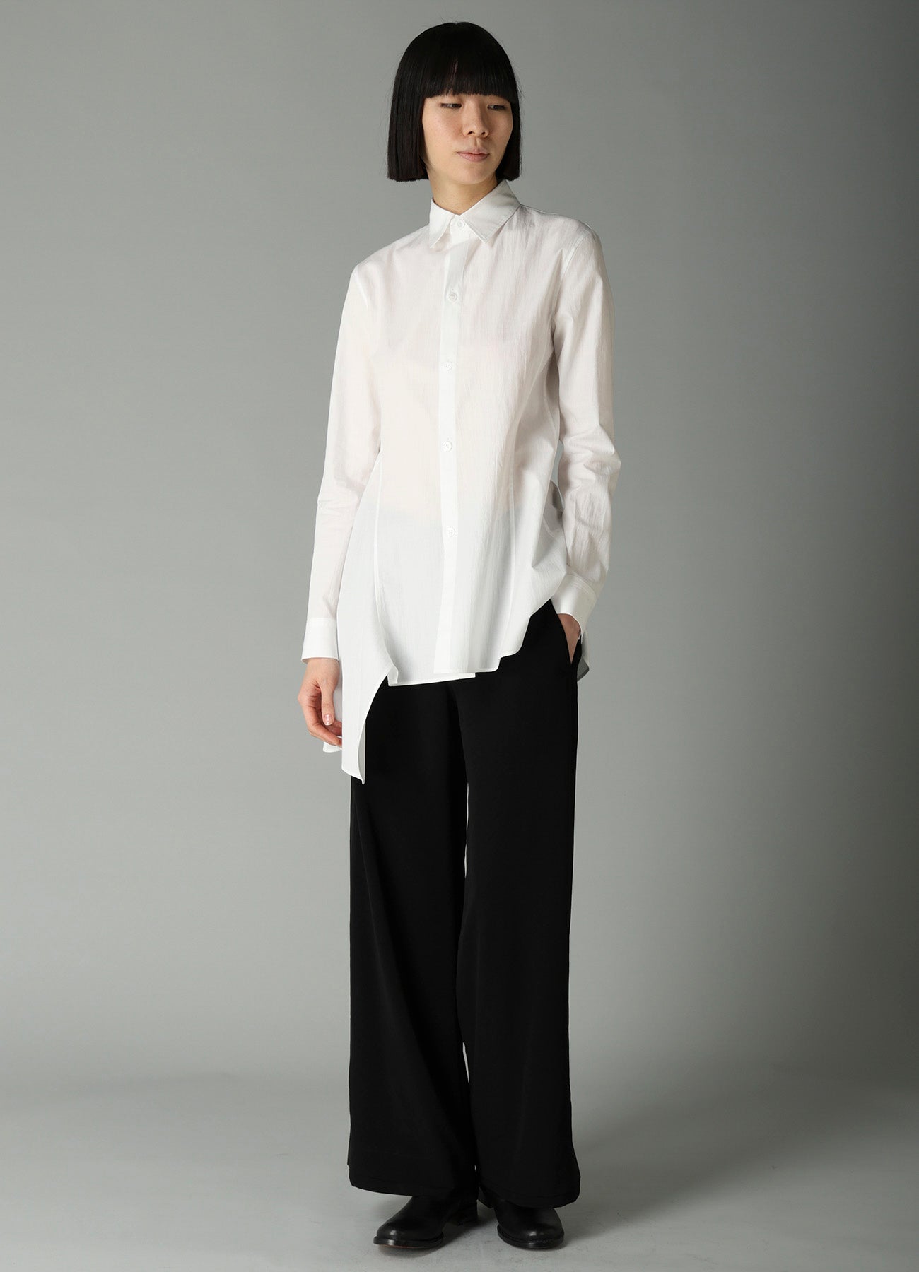 BROAD R PANELED LONG SHIRT