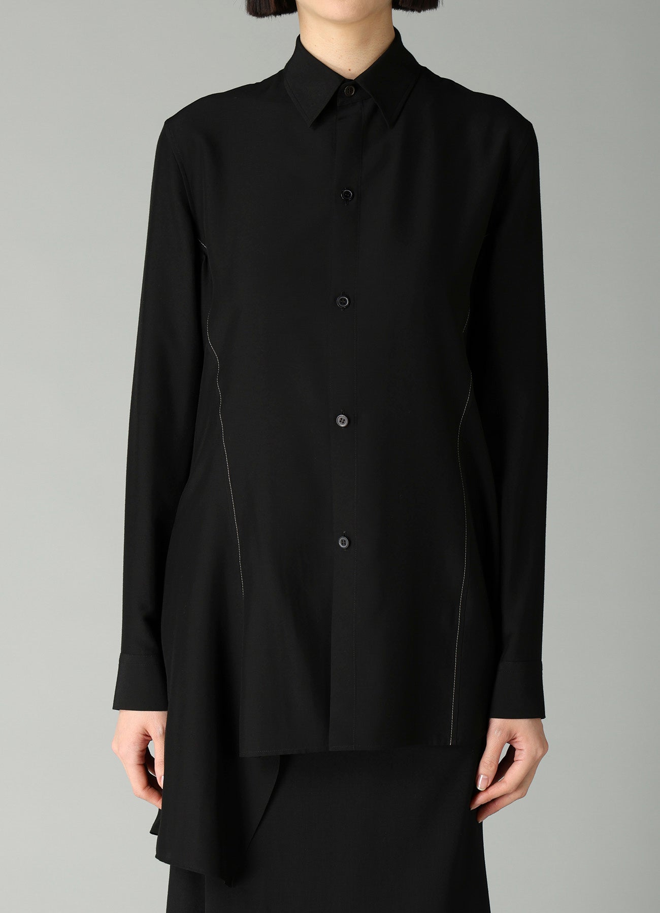 Ry/Si VOILE R PANELED LONG SHIRT