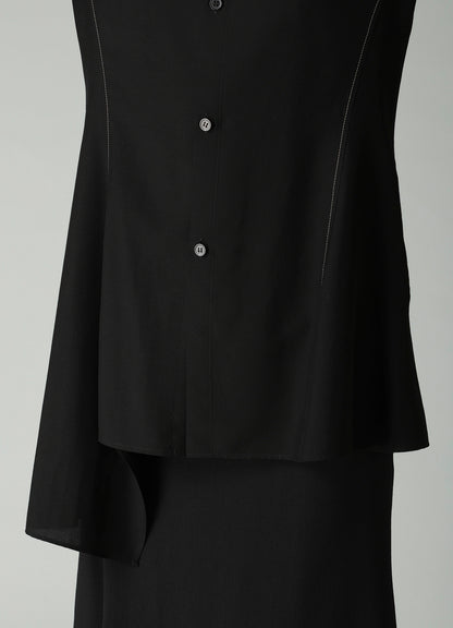 Ry/Si VOILE R PANELED LONG SHIRT