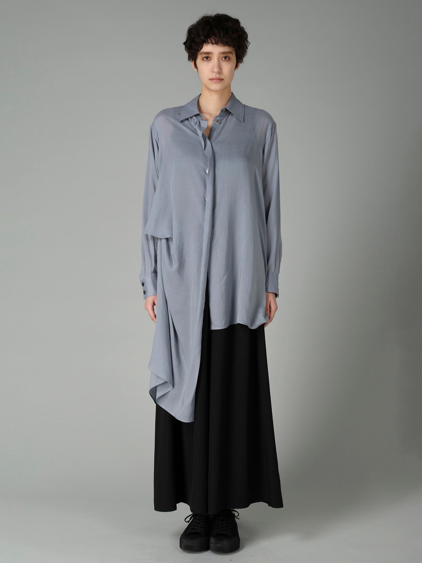 CELLULOSE LAWN TUCK&DRAPE BLOUSE