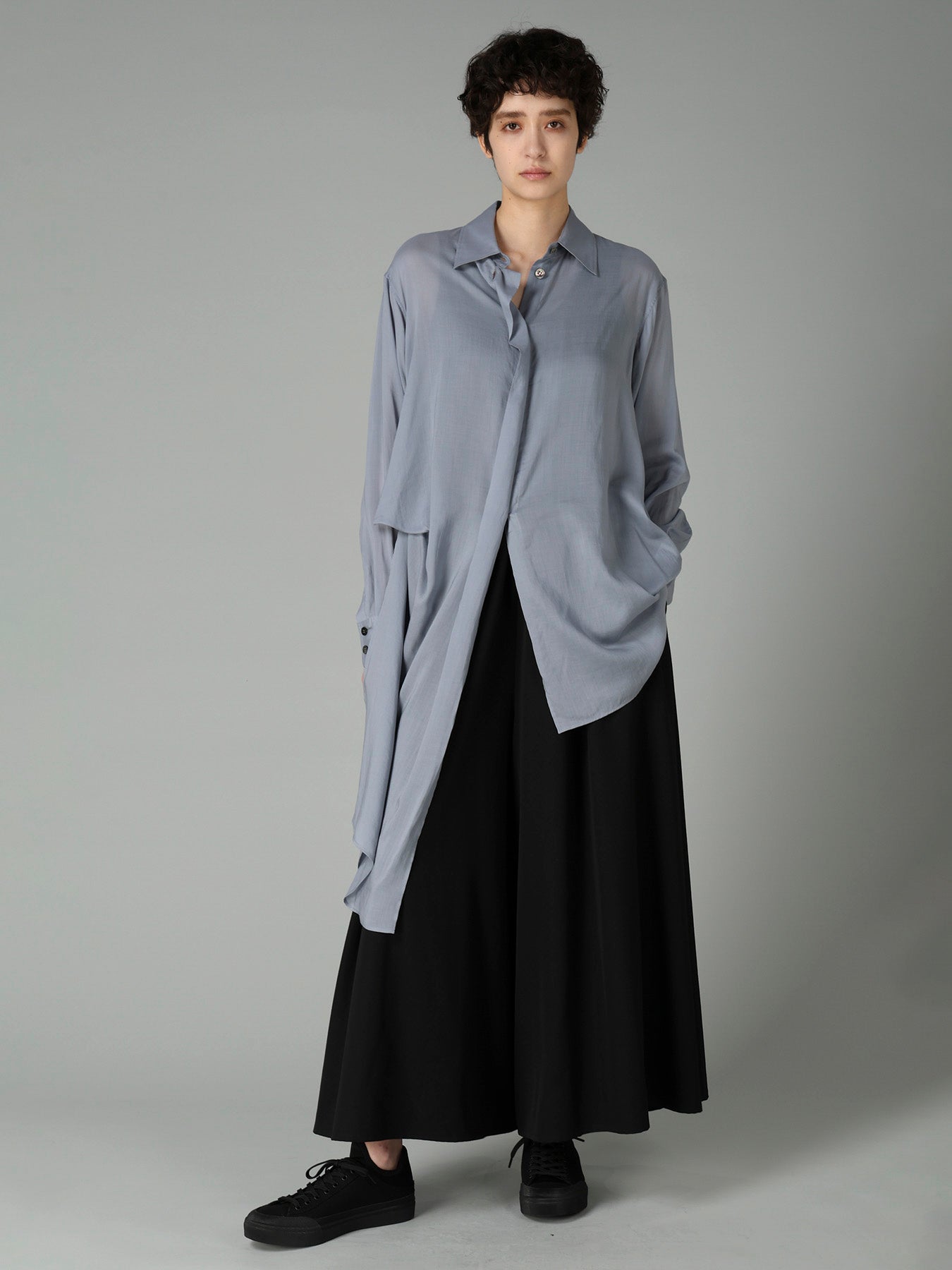 CELLULOSE LAWN TUCK&DRAPE BLOUSE