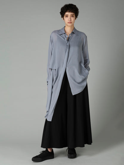 CELLULOSE LAWN TUCK&DRAPE BLOUSE