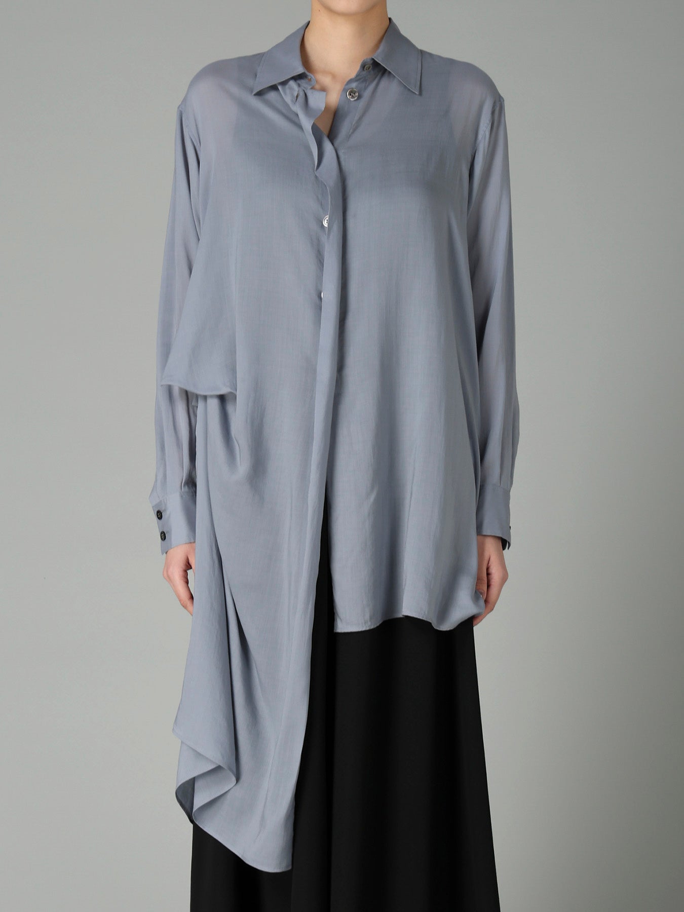 CELLULOSE LAWN TUCK&DRAPE BLOUSE