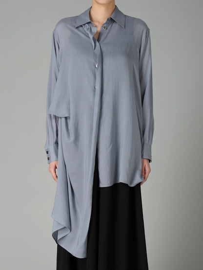 CELLULOSE LAWN TUCK&DRAPE BLOUSE