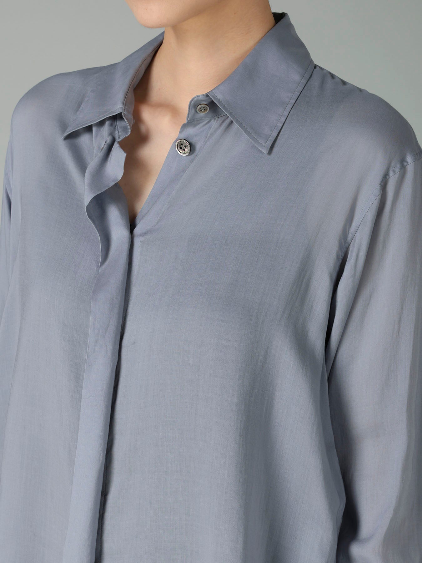 CELLULOSE LAWN TUCK&DRAPE BLOUSE