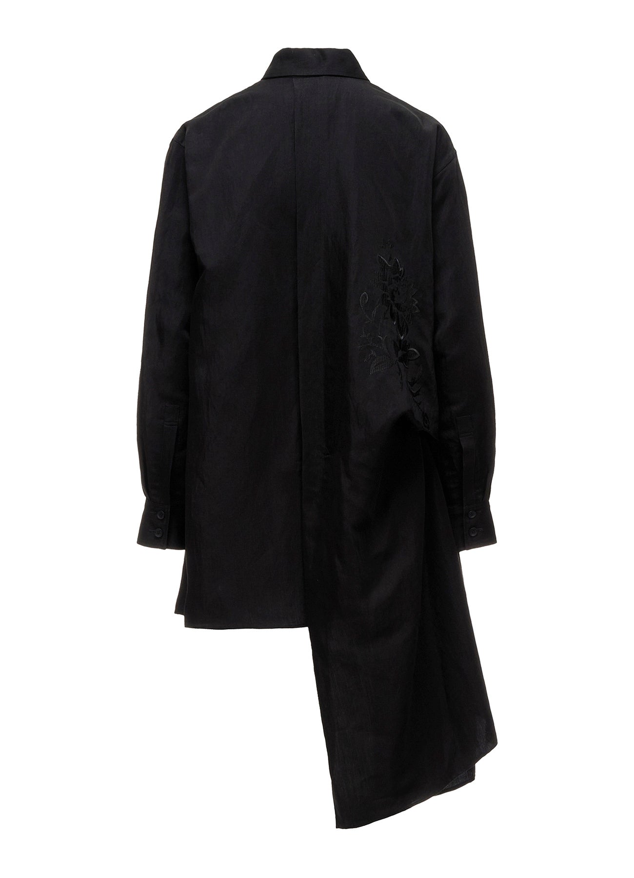 Li/Cu TWILL TUCK&DRAPE BLOUSE