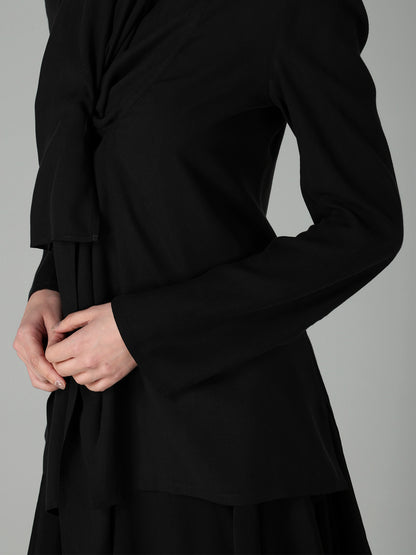 FIBRIL Cu STOLE DETAIL BLOUSE