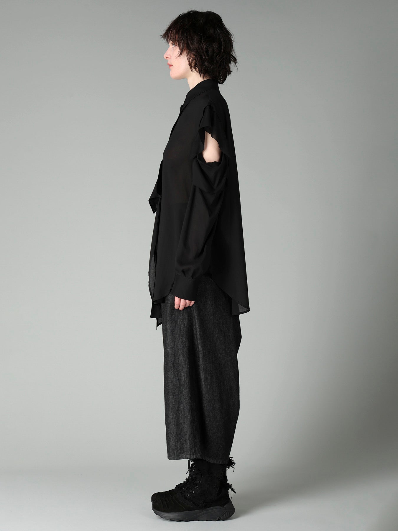 CELLULOSE LAWN O SHOULDER SHIRT
