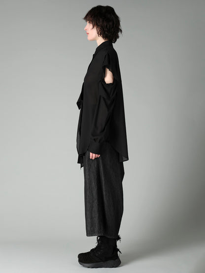 CELLULOSE LAWN O SHOULDER SHIRT