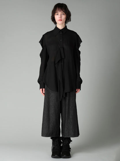 CELLULOSE LAWN O SHOULDER SHIRT