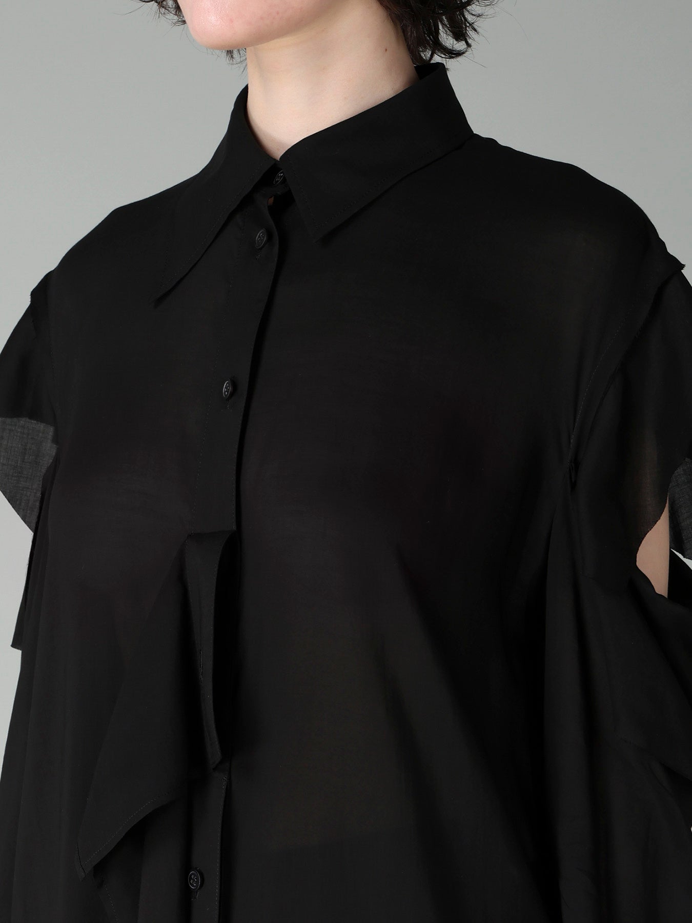 CELLULOSE LAWN O SHOULDER SHIRT