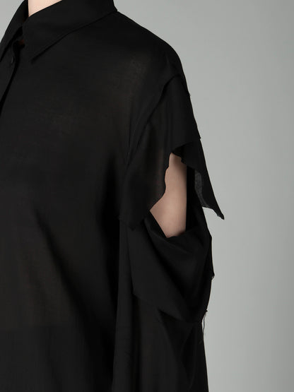 CELLULOSE LAWN O SHOULDER SHIRT
