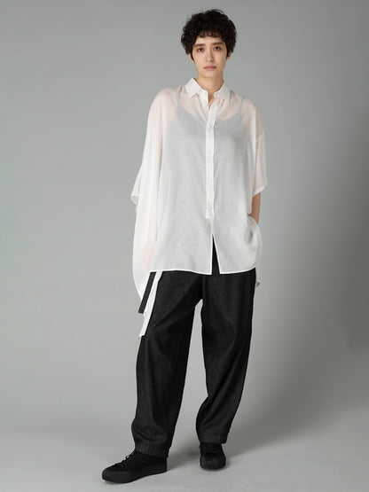 CELLULOSE LAWN R DRAPED SHIRT