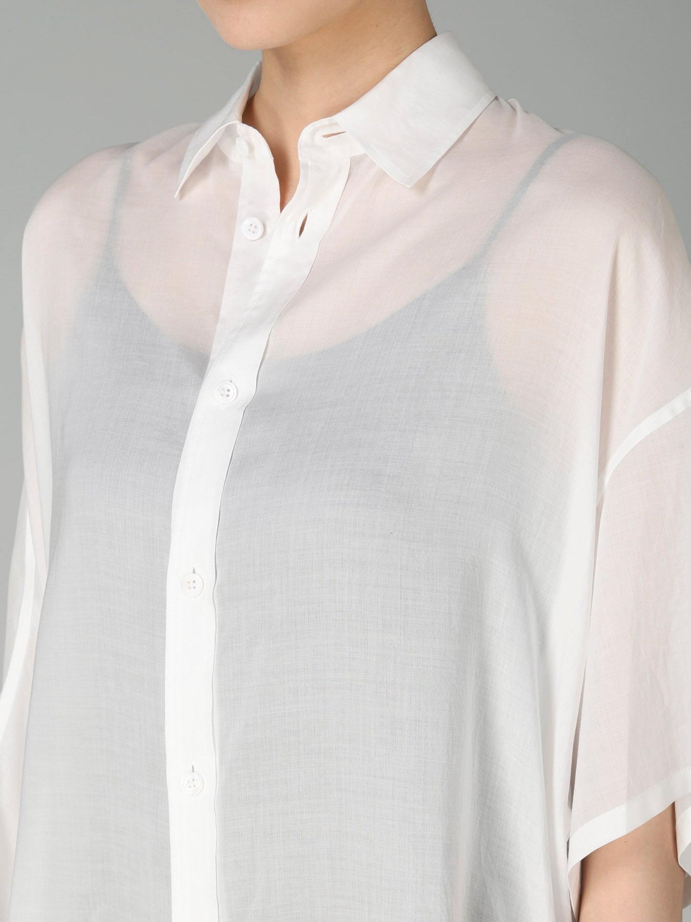 CELLULOSE LAWN R DRAPED SHIRT