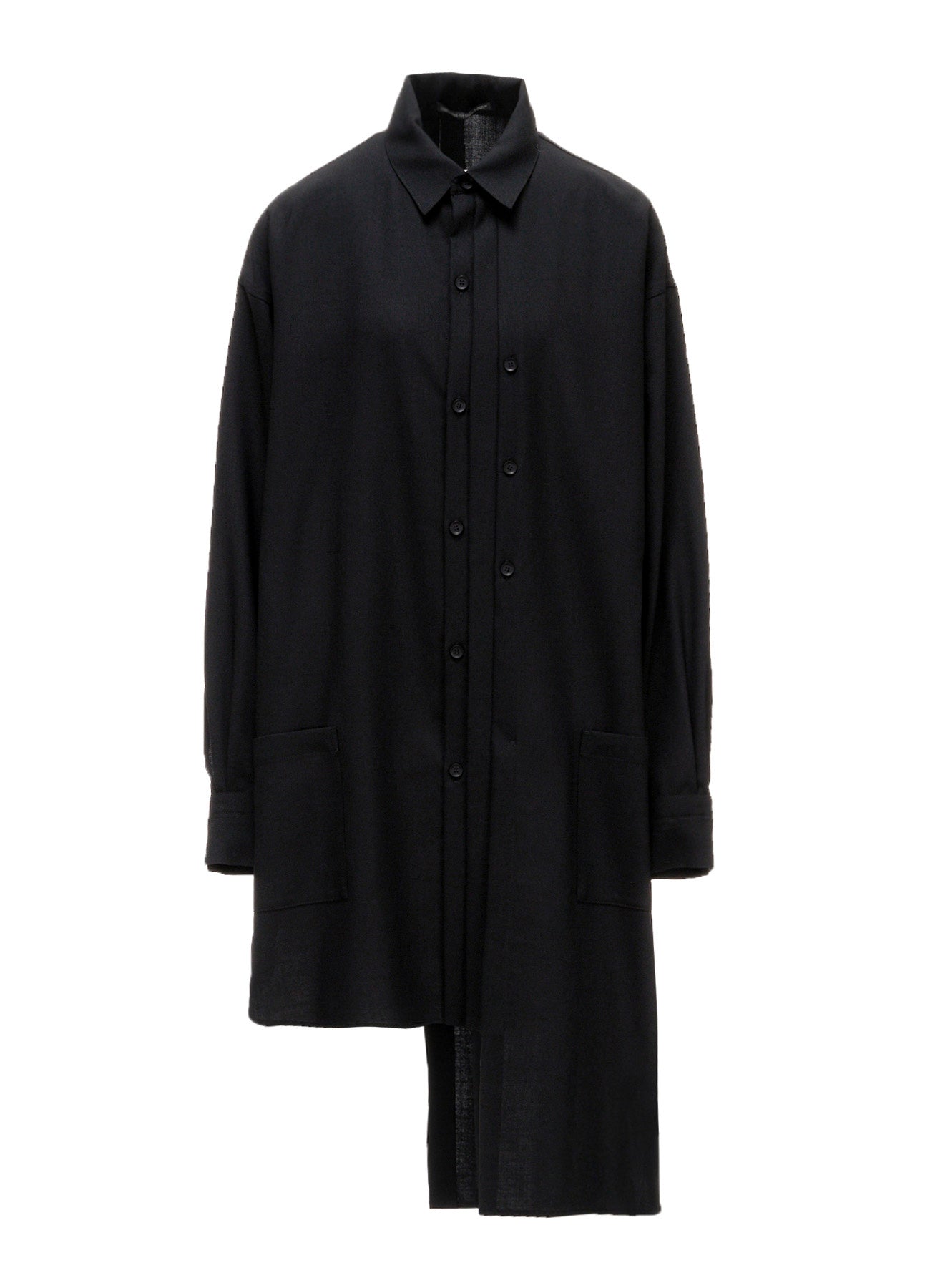 Y's YOHJI YAMAMOTO ウールコート ライナーシャツ 黒 L相当 WOOL PLEATED SHIRT – THE SHOP YOHJI YAMAMOTO