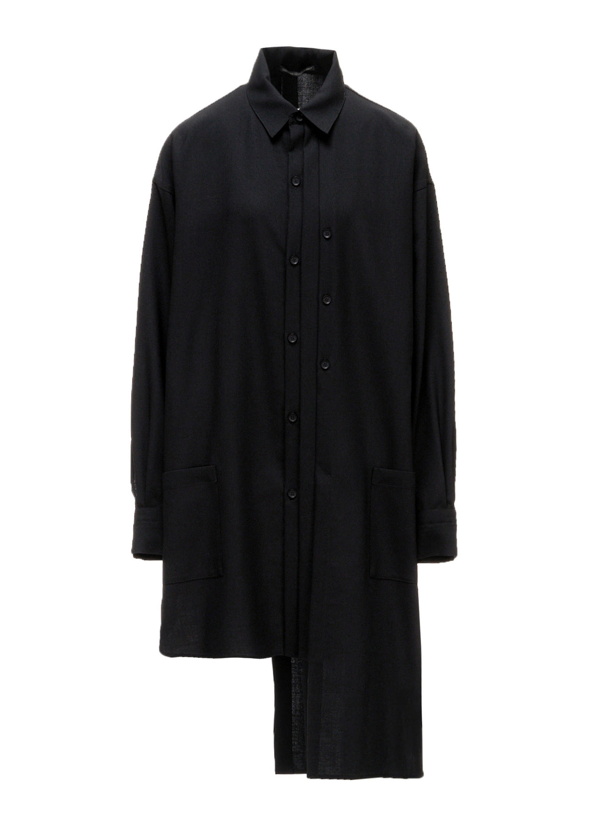 WOOL PLEATED SHIRT