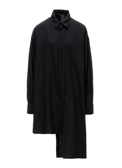 WOOL PLEATED SHIRT