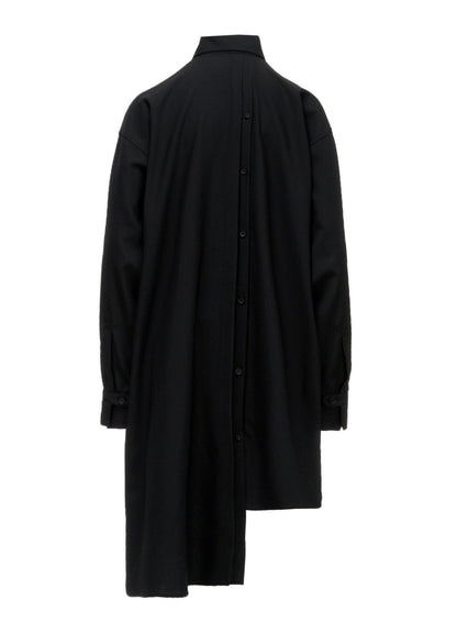 WOOL PLEATED SHIRT