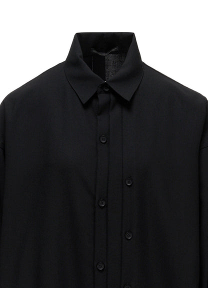 WOOL PLEATED SHIRT