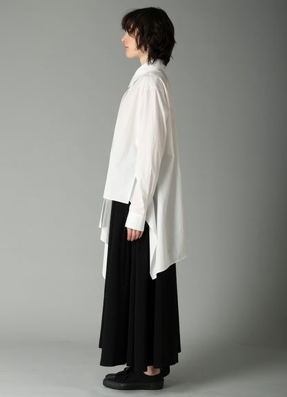 BROAD R LONG ASYMMETRIC BLOUSE