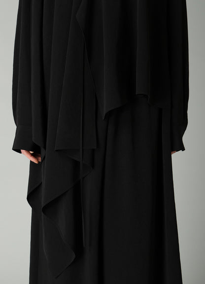 Ta/Pe CREPE DE CHINE R LONG ASYMMETRIC BLOUSE