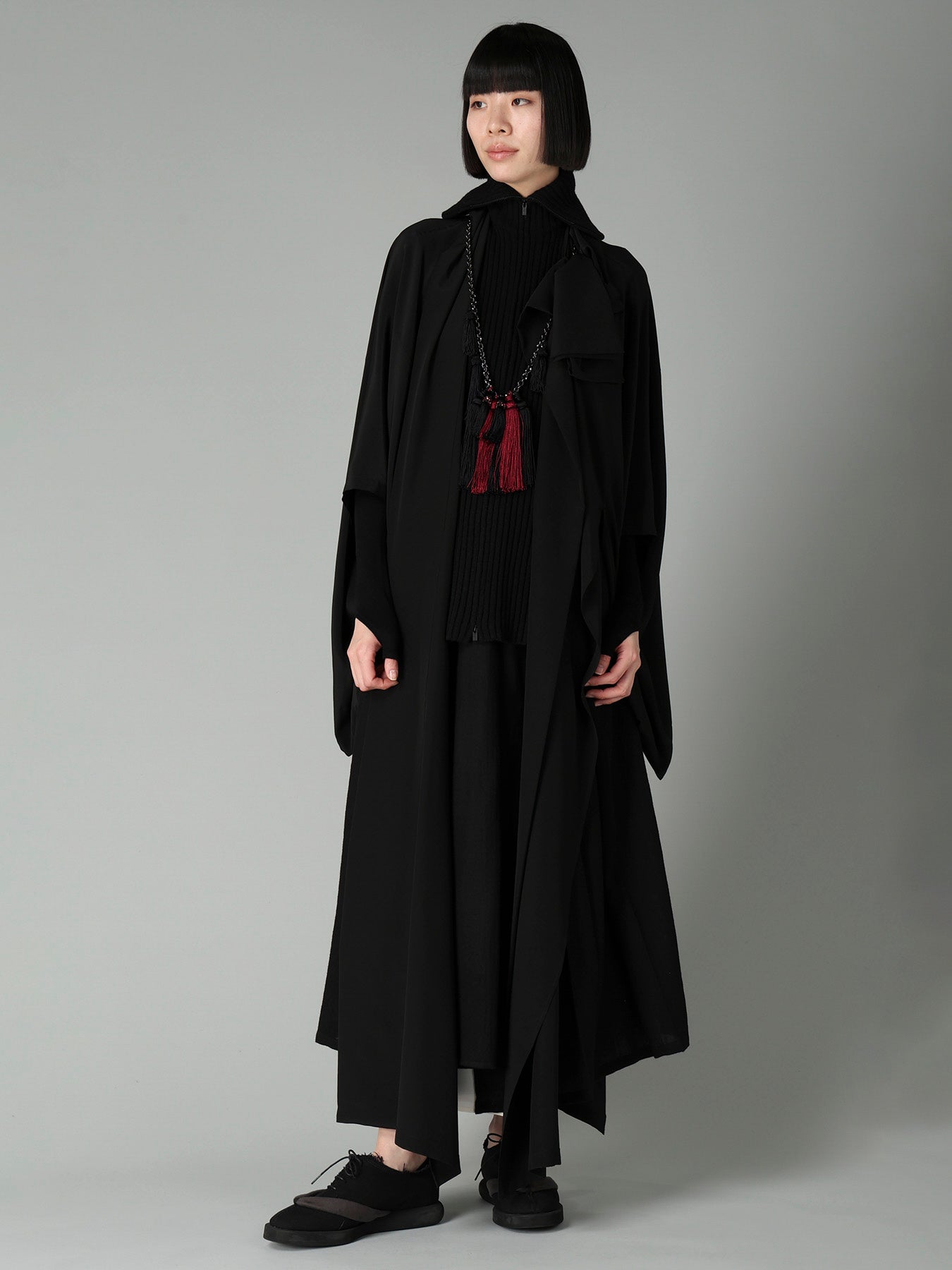 16MOMME DE CHINE KNIT COMBI KIMONO COAT – THE SHOP YOHJI YAMAMOTO